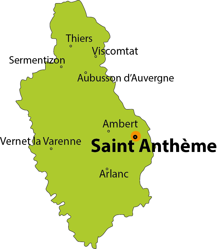 carte Saint Anthème, La Jasserie du Coq Noir