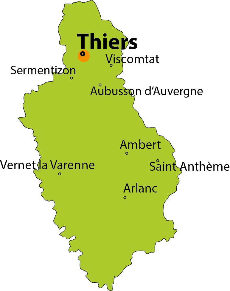 carte Thiers, la Vallée des rouets